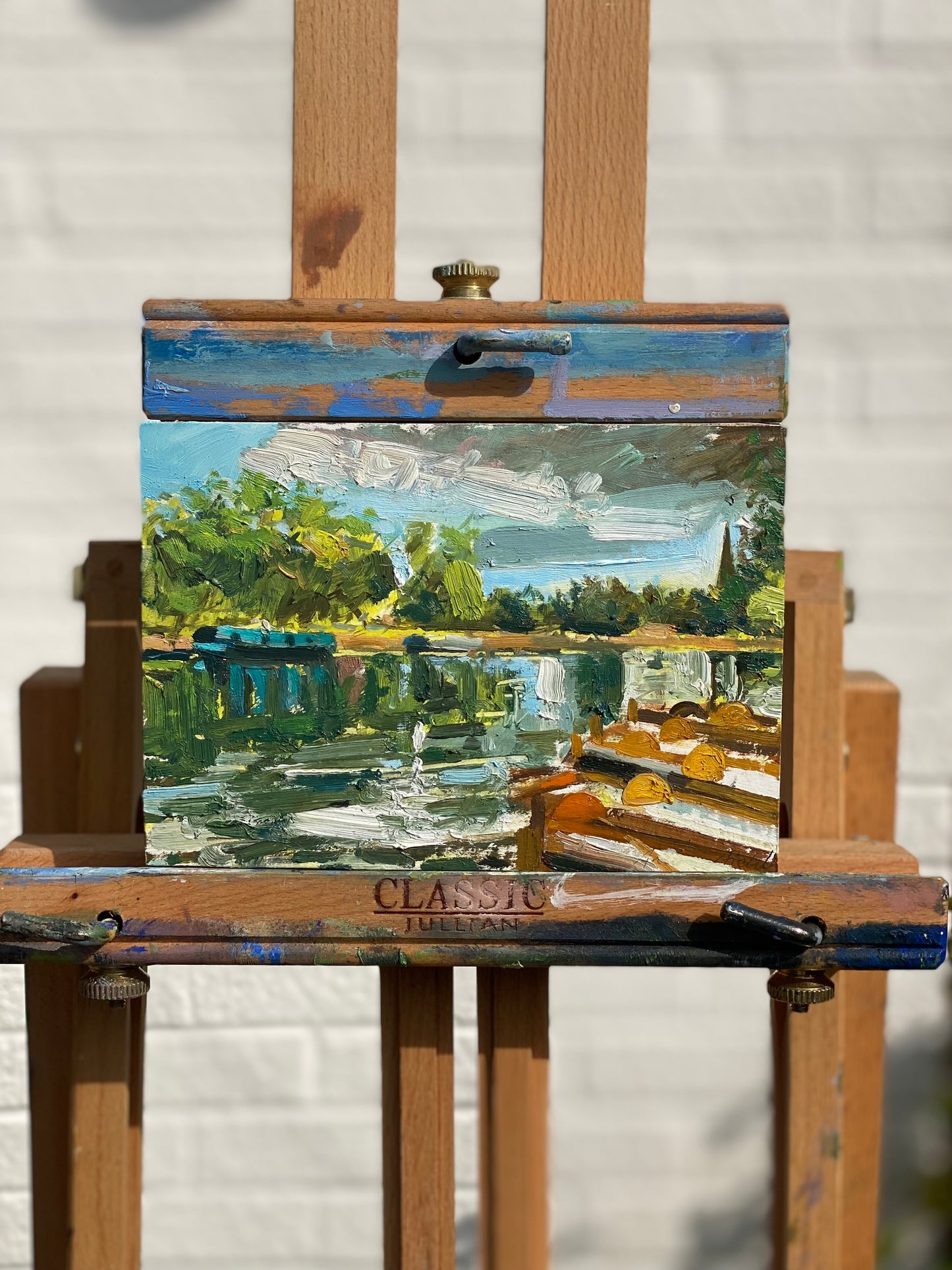 Mooring Boats Along The River