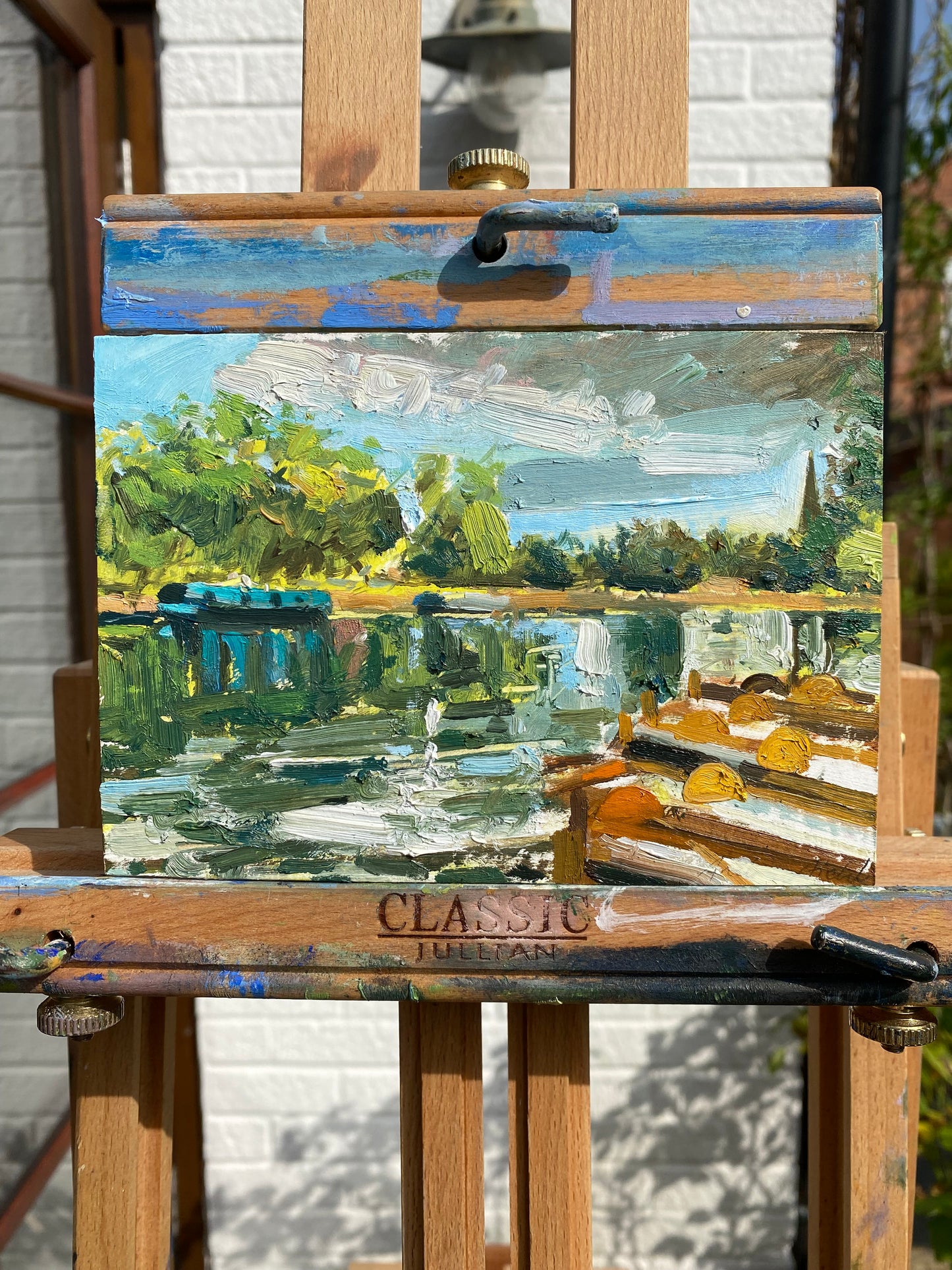 Mooring Boats Along The River