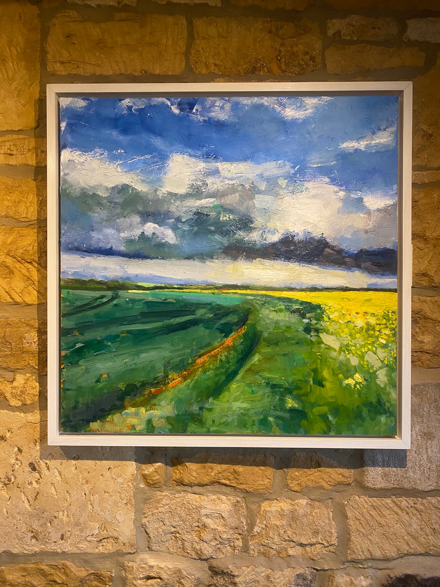 Viridian Fields and Cobalt Blue Sky