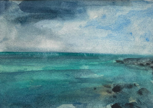Dufy and Cobalt Turquoise Deep Lustre Sea