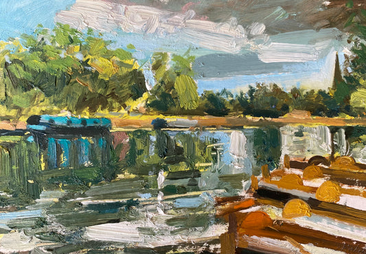 Mooring Boats Along The River