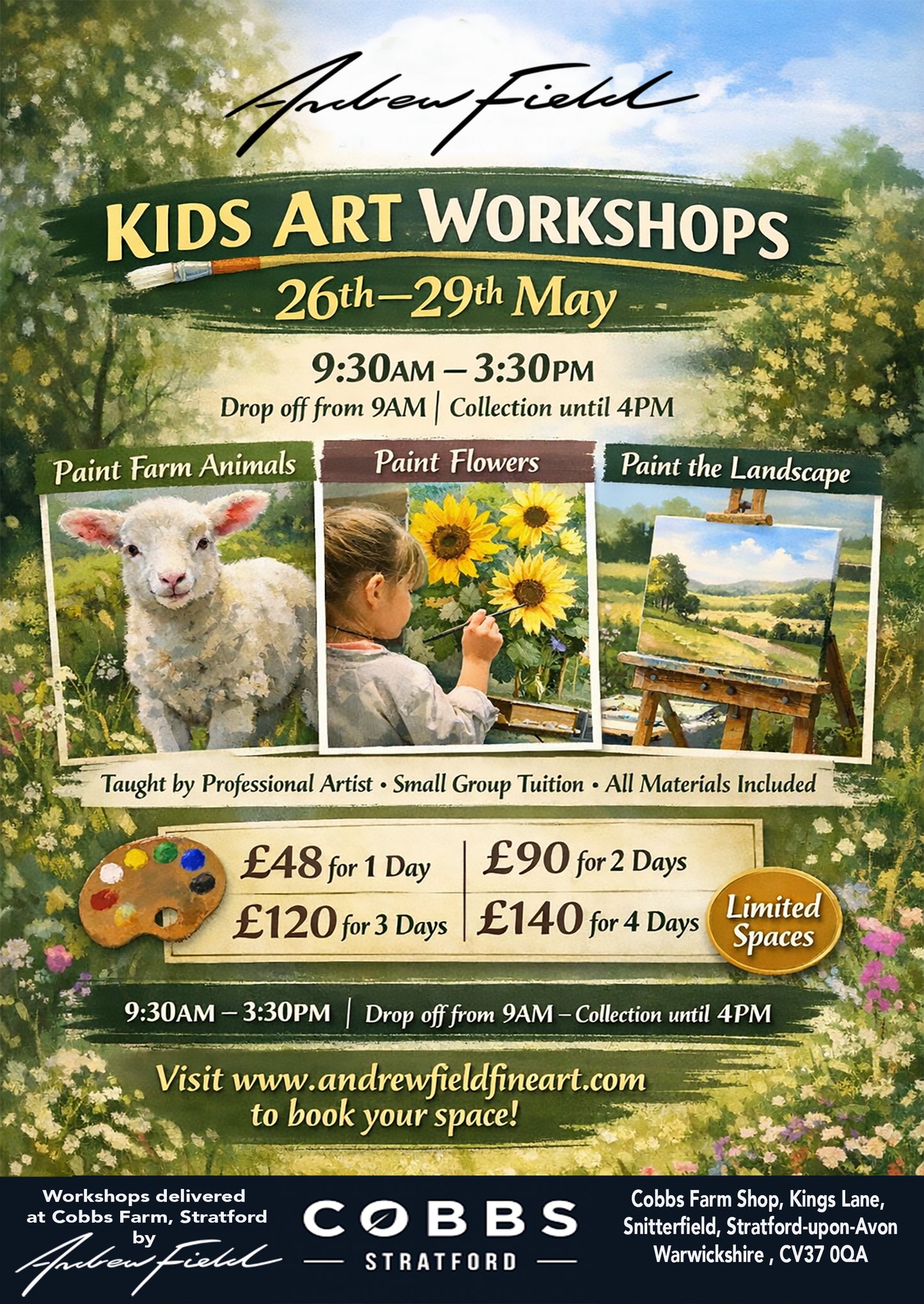 Kids Art Workshops at Cobbs Farm May Half-Term